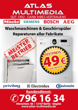 Waschmaschinen Reparatur Berlin nur 49€ Material