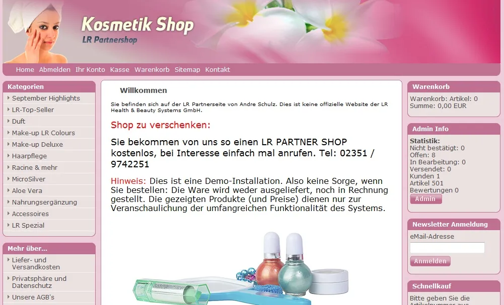 LR Partner Onlineshop kostenlos